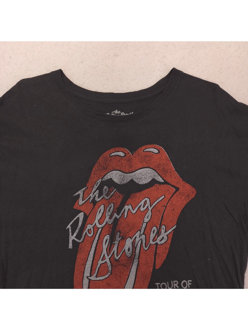 The Rolling Stones Short Sleeve Band Crew Neck T Shirt Mens Size 2XL Black